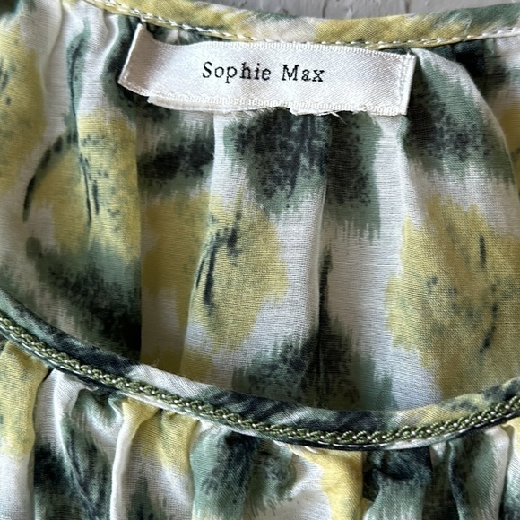 Sophie Max Leaf Print Short Sleeve Top - Picture 11 of 13